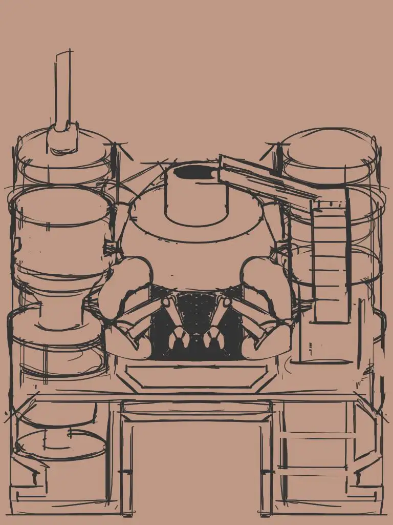 Concept 2D drawing of a building.