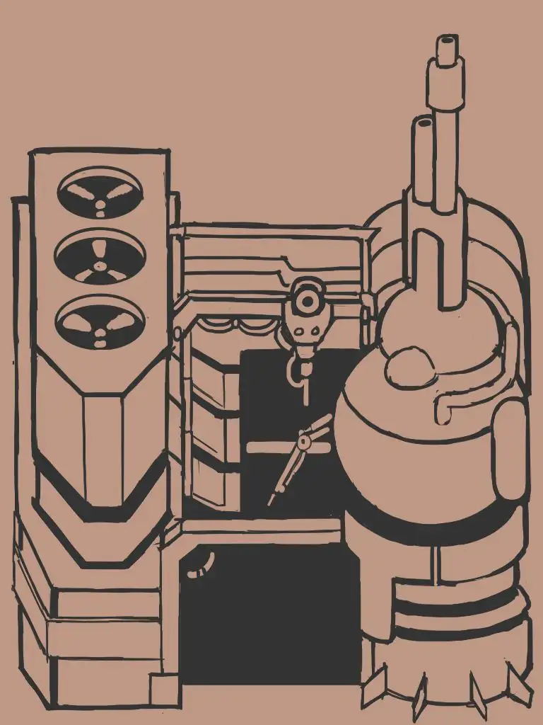 Concept 2D drawing of a building.