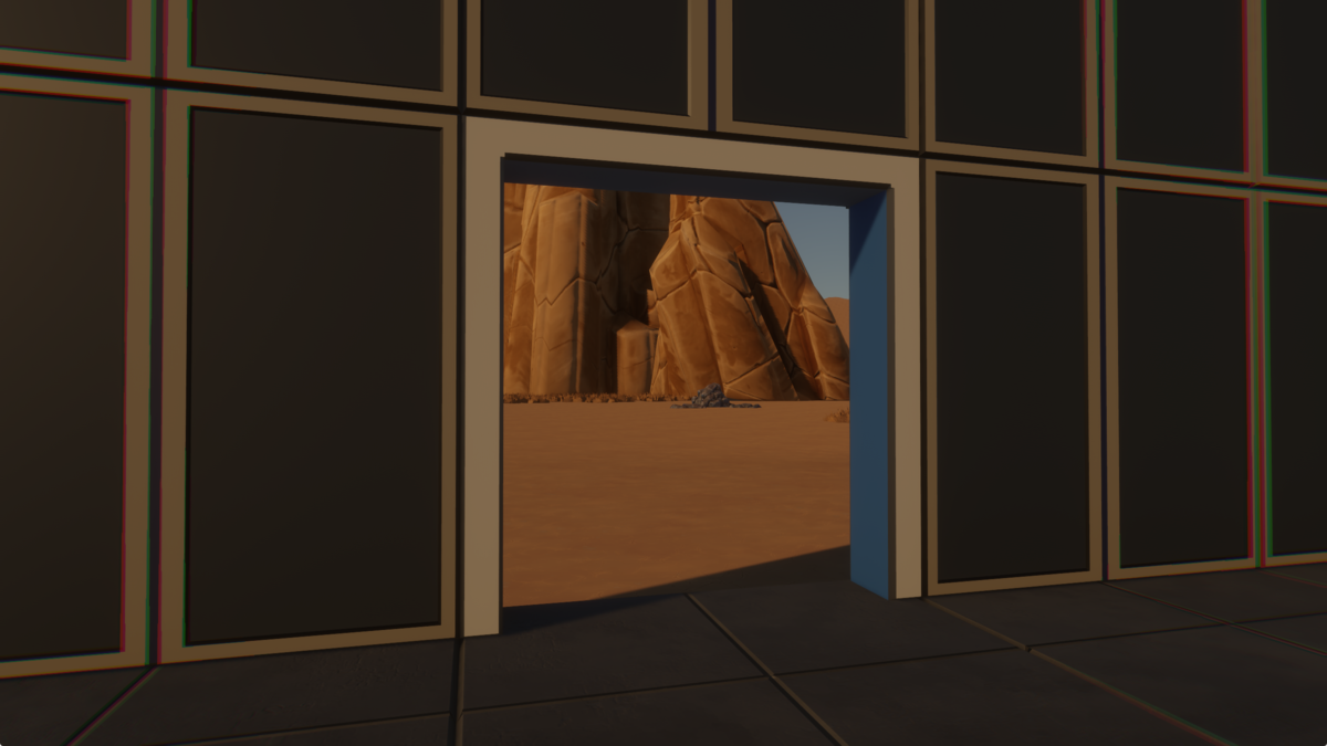 Simple doors are basically holes in the walls. For both exoframes and belts.